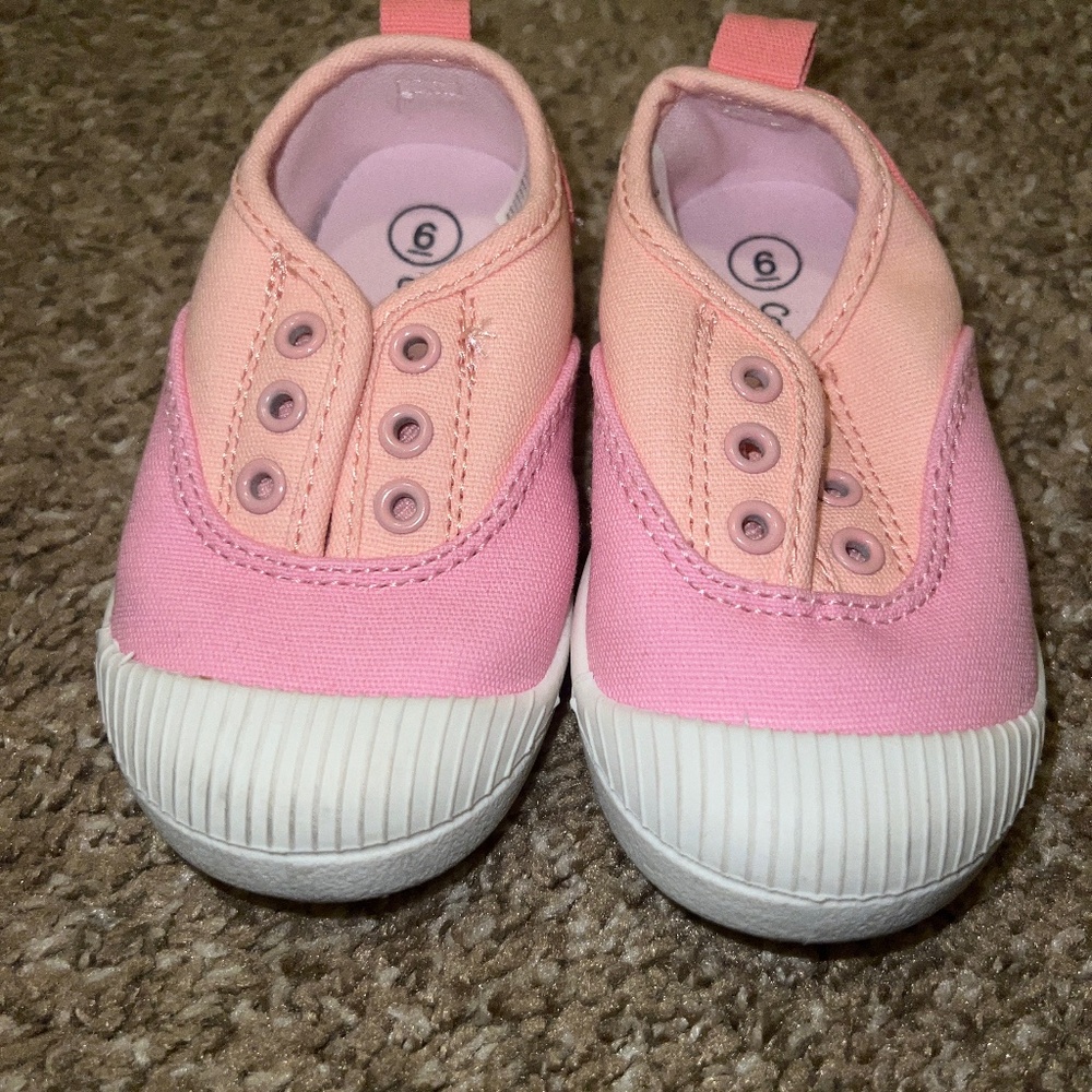 Toddler Girls Cat & Jack Laceless Shoes Size 6